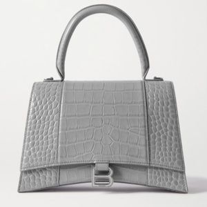 Balenciaga
Hourglass Medium Croc-effect Leather Tote - Light gray